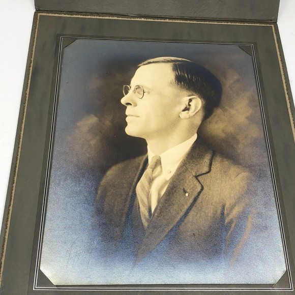 Antique 1940's 11x9  Black &‎ White Photograph Picture Cardboard MKD Patterson - Picture 9 of 12